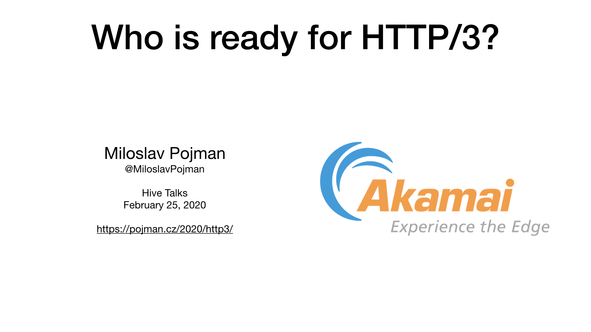 Who is ready for HTTP/3? - Slide 1
