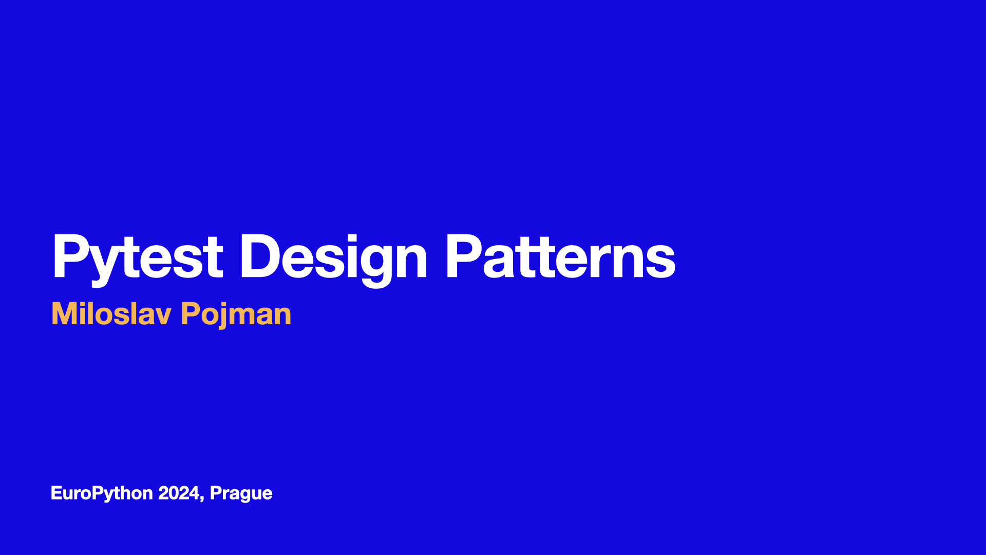 Pytest Design Patterns - Slide 1